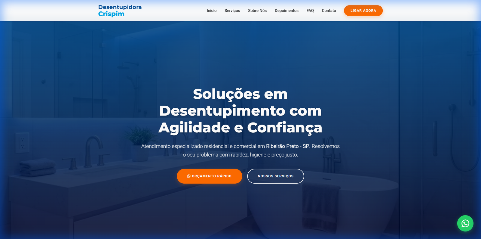 Site Desentupidora Crispim